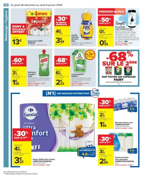 Carrefour France Offers from 26 December to 6 January 2025 - 50% ON THE 2ND PRODUCT - Page 74