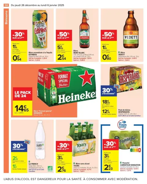 Carrefour France Offers from 26 December to 6 January 2025 - 50% ON THE 2ND PRODUCT - Page 64