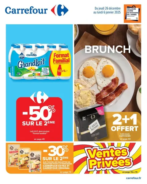 Carrefour France Offers from 26 December to 6 January 2025 - 50% ON THE 2ND PRODUCT - Page 1