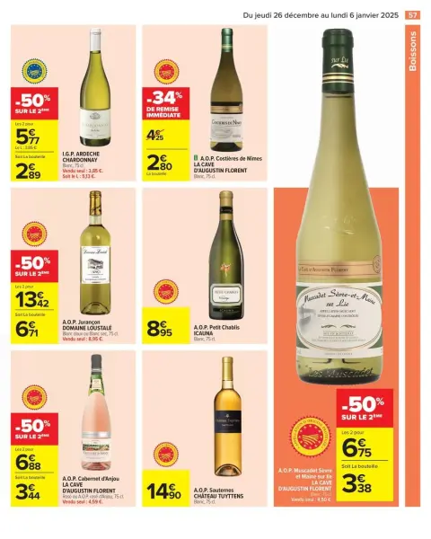 Carrefour France Offers from 26 December to 6 January 2025 - 50% ON THE 2ND PRODUCT - Page 63