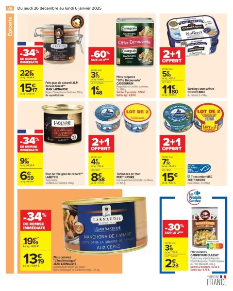 Carrefour France Offers from 26 December to 6 January 2025 - 50% ON THE 2ND PRODUCT - Page 44