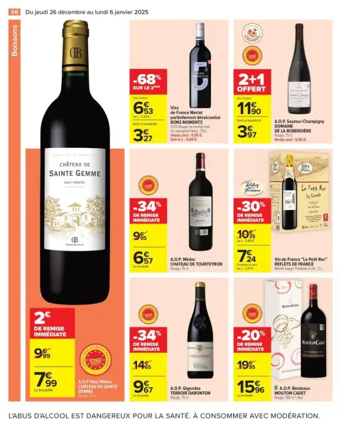 Carrefour France Offers from 26 December to 6 January 2025 - 50% ON THE 2ND PRODUCT - Page 62