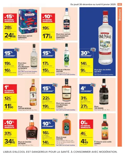 Carrefour France Offers from 26 December to 6 January 2025 - 50% ON THE 2ND PRODUCT - Page 69