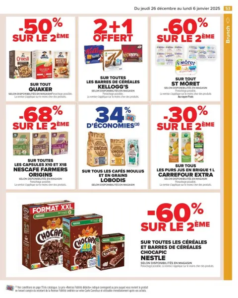 Carrefour France Offers from 26 December to 6 January 2025 - 50% ON THE 2ND PRODUCT - Page 59