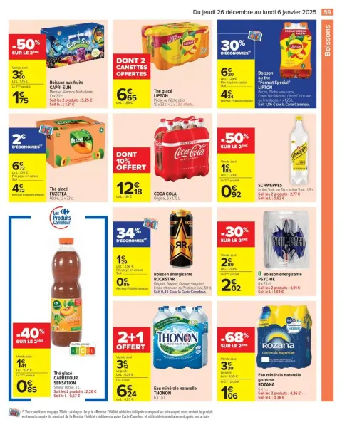 Carrefour France Offers from 26 December to 6 January 2025 - 50% ON THE 2ND PRODUCT - Page 65