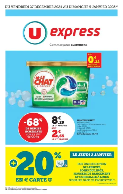 Ofertas de U Express Francia de 27 diciembre a 5 enero 2025 Promoción especial - Página 1
