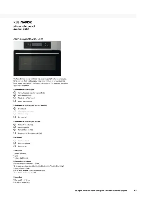 Offres IKEA France de 1 octobre à 31 juillet 2025 ÉLECTROMÉNAGER Guide d’achat - Page 43