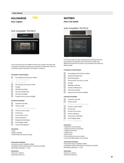 Offres IKEA France de 1 octobre à 31 juillet 2025 ÉLECTROMÉNAGER Guide d’achat - Page 31