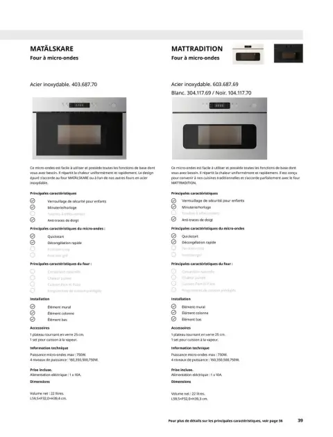 Offres IKEA France de 1 octobre à 31 juillet 2025 ÉLECTROMÉNAGER Guide d’achat - Page 39