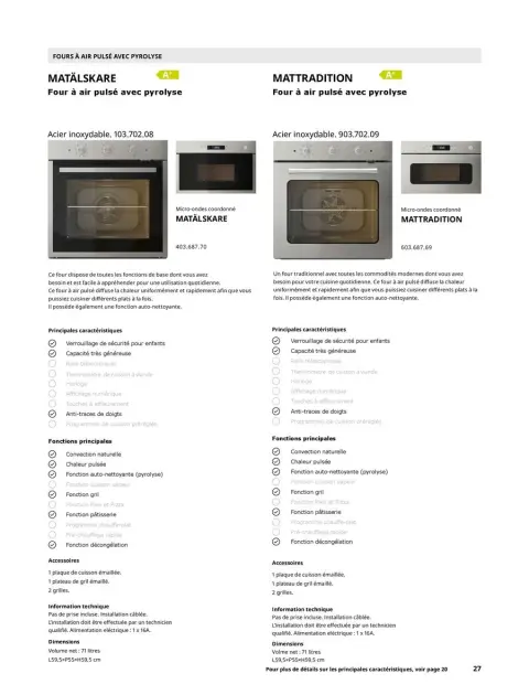 Offres IKEA France de 1 octobre à 31 juillet 2025 ÉLECTROMÉNAGER Guide d’achat - Page 27