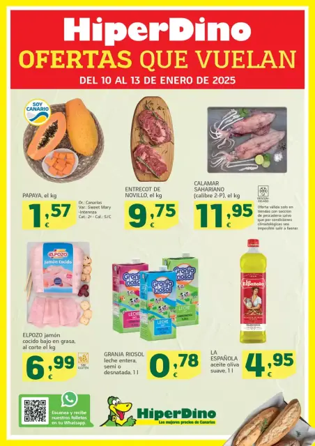Ofertas de HiperDino España de 10 a 13 enero 2025 Ofertas Que Vuelan - Página 1