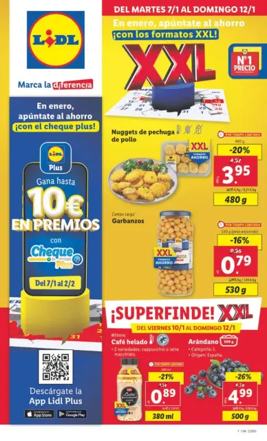 Ofertas de Lidl España de 7 a 12 enero 2025 Ofertas XXL - Página 1