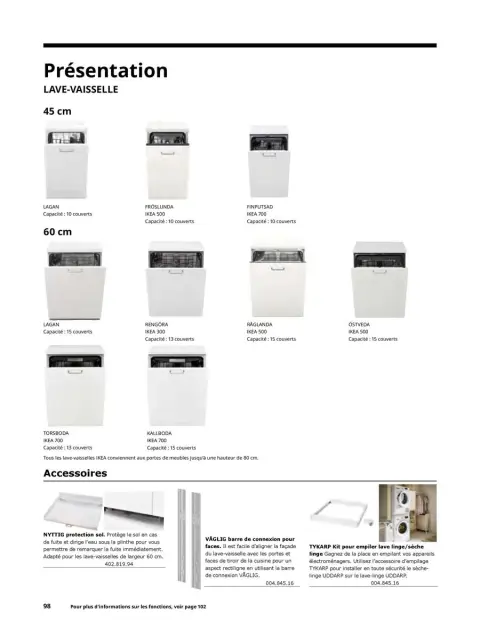 Offres IKEA France de 6 janvier à 31 décembre 2025 ÉLECTROMÉNAGER - Page 208