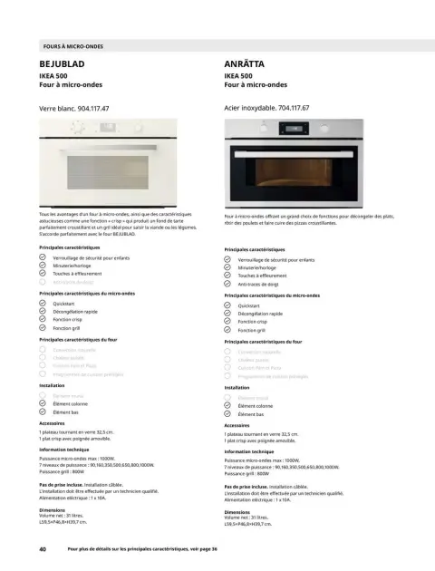 Offres IKEA France de 6 janvier à 31 décembre 2025 ÉLECTROMÉNAGER - Page 150