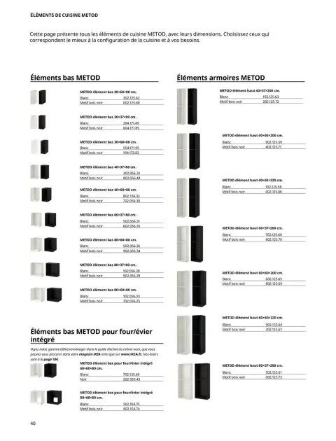 Offres IKEA France de 6 janvier à 31 décembre 2025 CUISINES Guide d’achat - Page 40