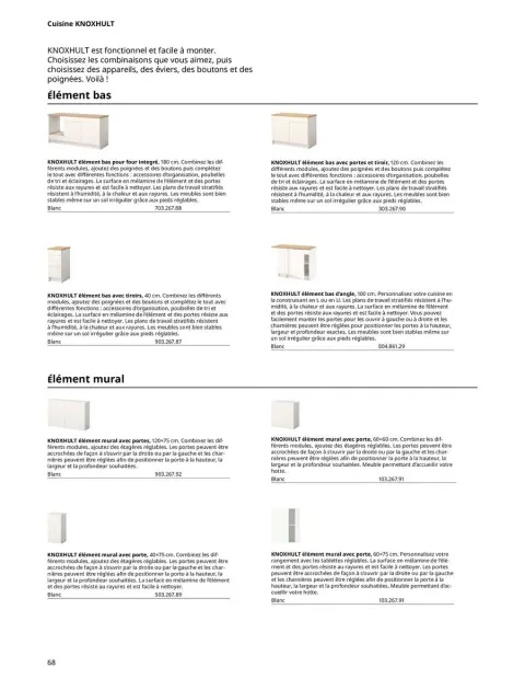 Offres IKEA France de 6 janvier à 31 décembre 2025 CUISINES Guide d’achat - Page 68