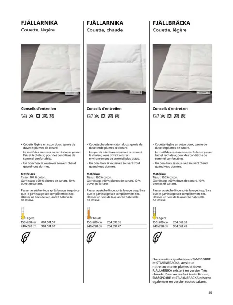 Offres IKEA France de 6 janvier à 31 décembre 2025 Matelas, sommiers, couettes, oreillers, alèses et protèges-oreillers - Page 45