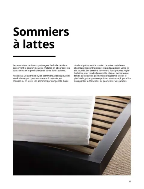 Offres IKEA France de 6 janvier à 31 décembre 2025 Matelas, sommiers, couettes, oreillers, alèses et protèges-oreillers - Page 35