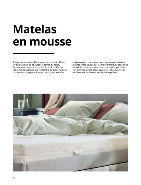 Offres IKEA France de 6 janvier à 31 décembre 2025 Matelas, sommiers, couettes, oreillers, alèses et protèges-oreillers - Page 20
