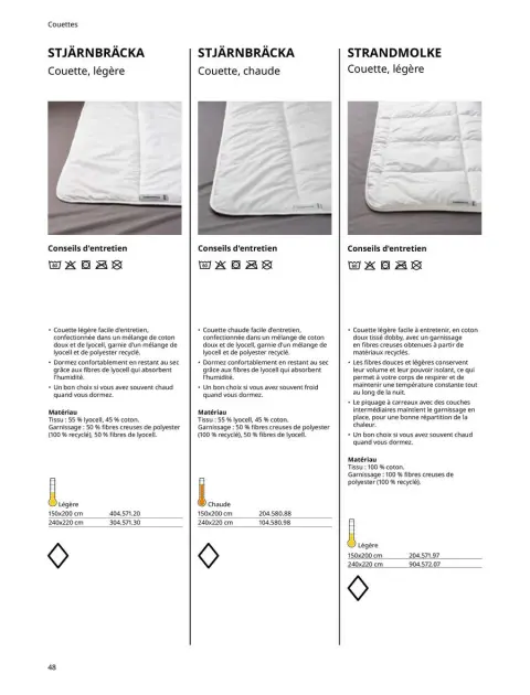 Offres IKEA France de 6 janvier à 31 décembre 2025 Matelas, sommiers, couettes, oreillers, alèses et protèges-oreillers - Page 48