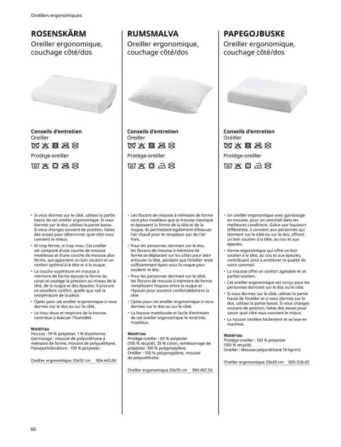 Offres IKEA France de 6 janvier à 31 décembre 2025 Matelas, sommiers, couettes, oreillers, alèses et protèges-oreillers - Page 60