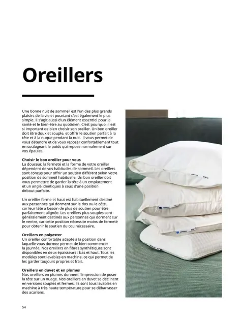 Offres IKEA France de 6 janvier à 31 décembre 2025 Matelas, sommiers, couettes, oreillers, alèses et protèges-oreillers - Page 54