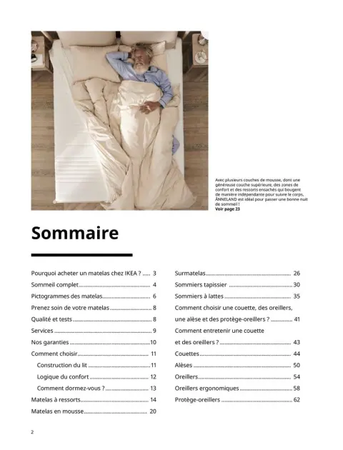 Offres IKEA France de 6 janvier à 31 décembre 2025 Matelas, sommiers, couettes, oreillers, alèses et protèges-oreillers - Page 2