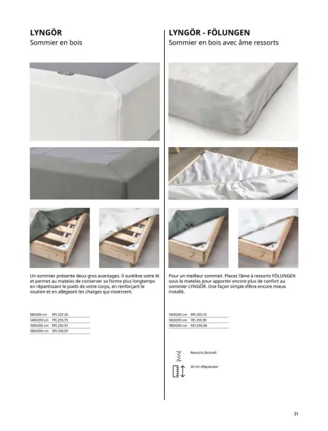 Offres IKEA France de 6 janvier à 31 décembre 2025 Matelas, sommiers, couettes, oreillers, alèses et protèges-oreillers - Page 31
