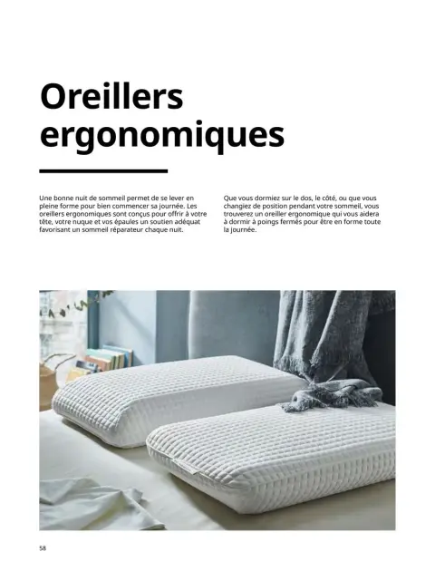 Offres IKEA France de 6 janvier à 31 décembre 2025 Matelas, sommiers, couettes, oreillers, alèses et protèges-oreillers - Page 58