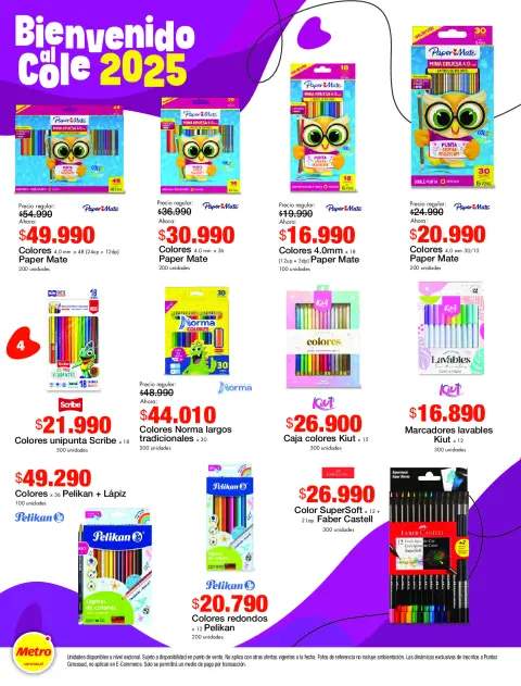 Ofertas de Tiendas Metro Colombia de 10 enero a 9 febrero 2025 Ofertas de regreso a clases - Página 4