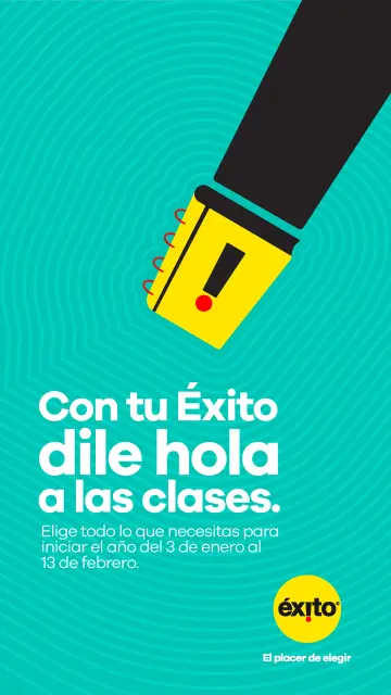 Ofertas de Éxito Colombia de 3 enero a 23 febrero 2025 Ofertas de temporada escolar - Página 1