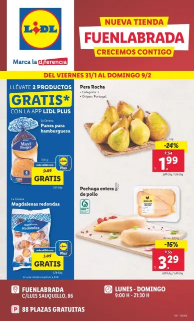 Ofertas de Lidl España de 31 enero a 9 febrero 2025 NUEVA TIENDA FUENLABRADA Ofertas - Página 1