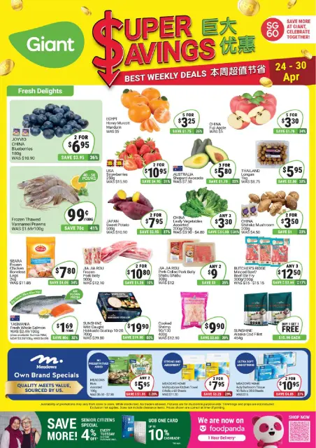 Giant Singapore Offers from 24 to 30 April 2025 Super Savings - Page 1