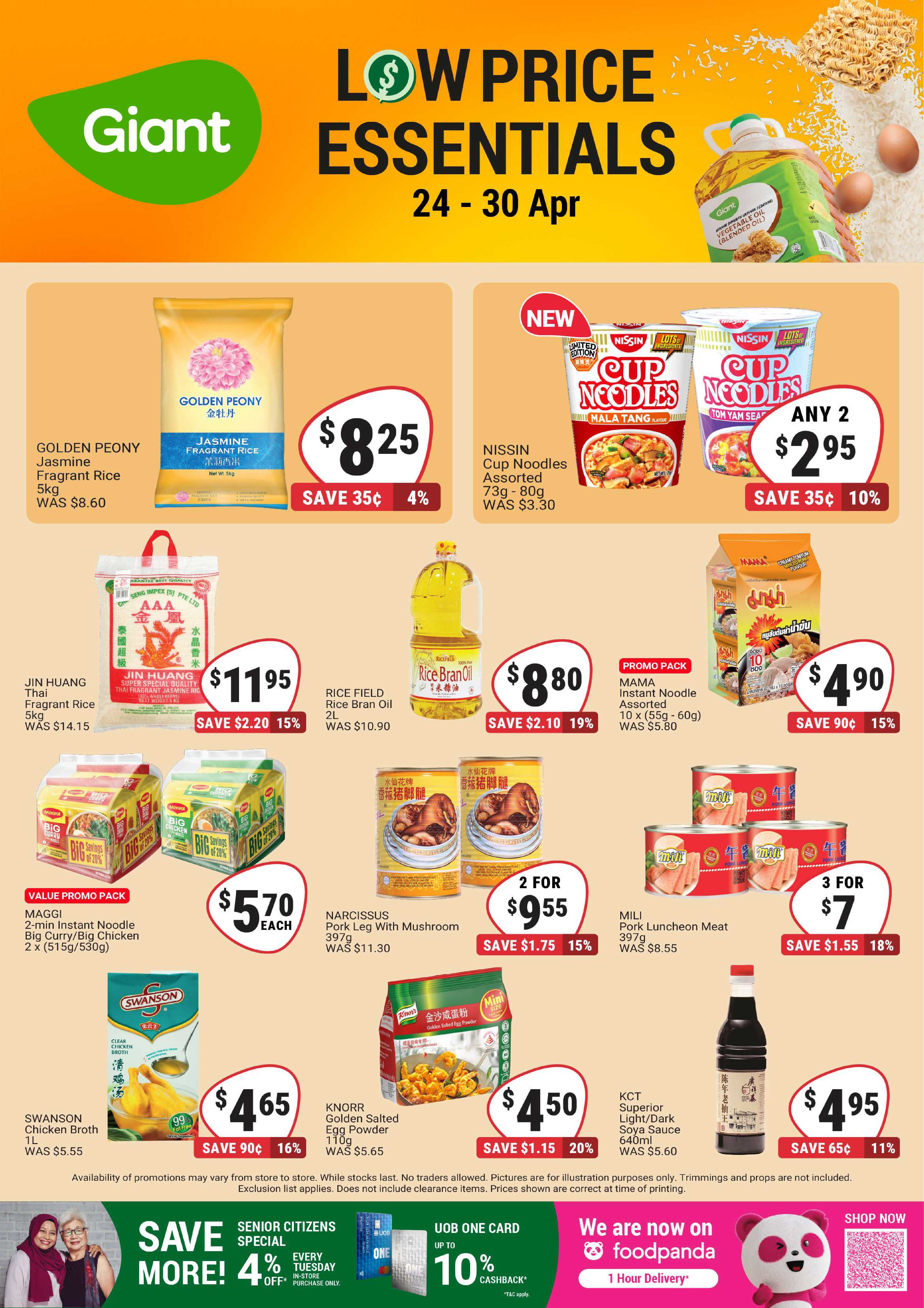 Giant Singapore Offers from 24 to 30 April 2025 Low Price Essentials - Page 1