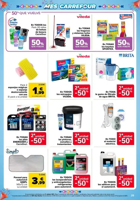 Ofertas de Carrefour España de 13 a 26 mayo 2025 50% QUE VUELVE + 2ªUD. AL -50% - Página 25