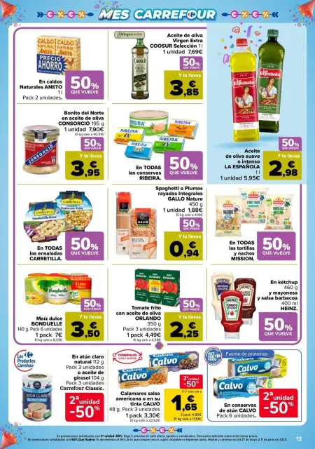 Ofertas de Carrefour España de 13 a 26 mayo 2025 50% QUE VUELVE + 2ªUD. AL -50% - Página 13