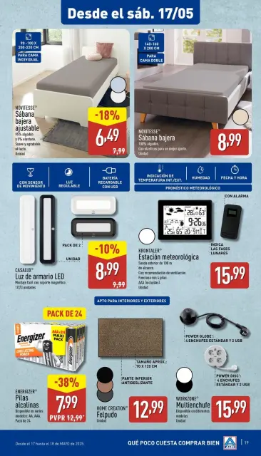 Offres ALDI Espagne de 12 à 18 mai 2025 Combien il coûte peu d'acheter bien - Page 19