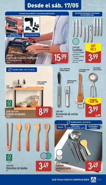 Offres ALDI Espagne de 12 à 18 mai 2025 Combien il coûte peu d'acheter bien - Page 23