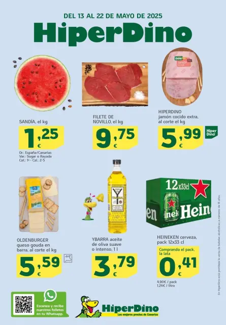 HiperDino Spain Offers from 13 to 22 May 2025 New Deals - Page 1