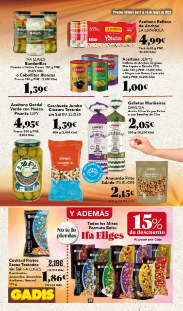Ofertas de GADIS supermercado España de 8 a 14 mayo 2025 Nuevos precios - Página 26