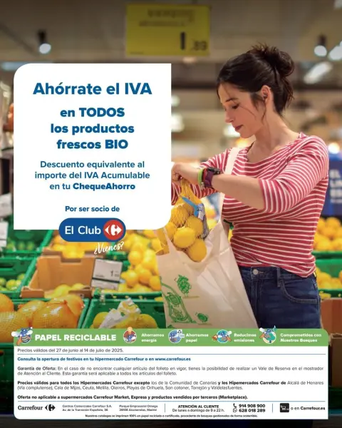 Ofertas de Carrefour España de 27 junio a 14 julio 2025 BIO Offres - Página 28