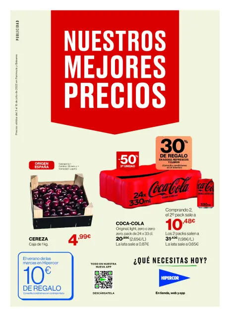 Offres Hipercor Espagne de 3 à 16 juillet 2025 Nos meilleurs prix - Page 1