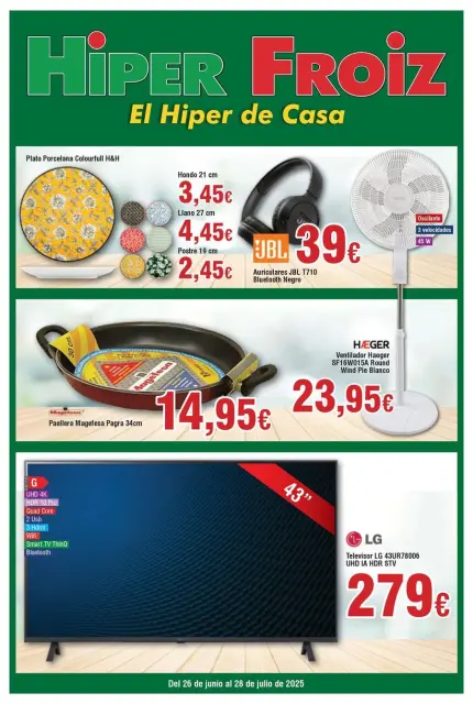 Ofertas de Froiz España de 26 junio a 28 julio 2025 Folleto de descuentos - Página 1