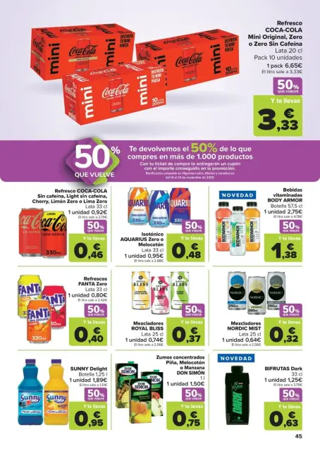 Ofertas de Carrefour España de 28 octubre a 13 noviembre 2025 50% QUE VUELVE + 3x2 Ofertas - Página 45