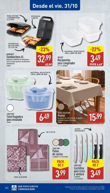 ALDI Spain Offers from 27 October to 2 November 2025 Good Buy Offers - Page 22