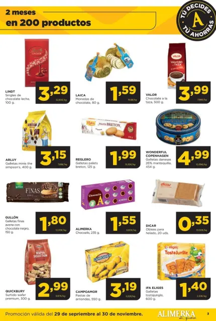Ofertas de ‎Alimerka Supermercados‎ España de 30 septiembre a 30 noviembre 2025 Folleto de ofertas Tu decides tu ahorras - Página 3