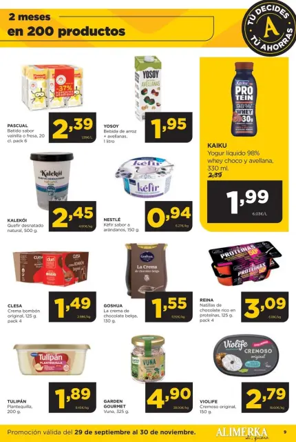 Ofertas de ‎Alimerka Supermercados‎ España de 30 septiembre a 30 noviembre 2025 Folleto de ofertas Tu decides tu ahorras - Página 9