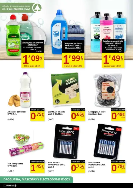 Ofertas de SPAR España de 3 a 16 noviembre 2025 Nuevas ofertas - Página 10