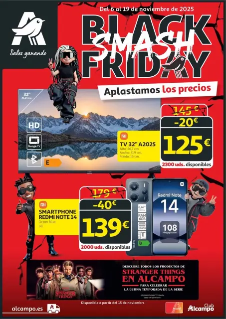 Ofertas de Alcampo España de 6 a 19 noviembre 2025 Ofertas Black Friday Smash - Página 1