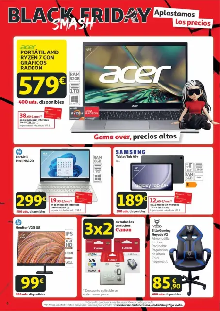 Ofertas de Alcampo España de 6 a 19 noviembre 2025 Ofertas Black Friday Smash - Página 6